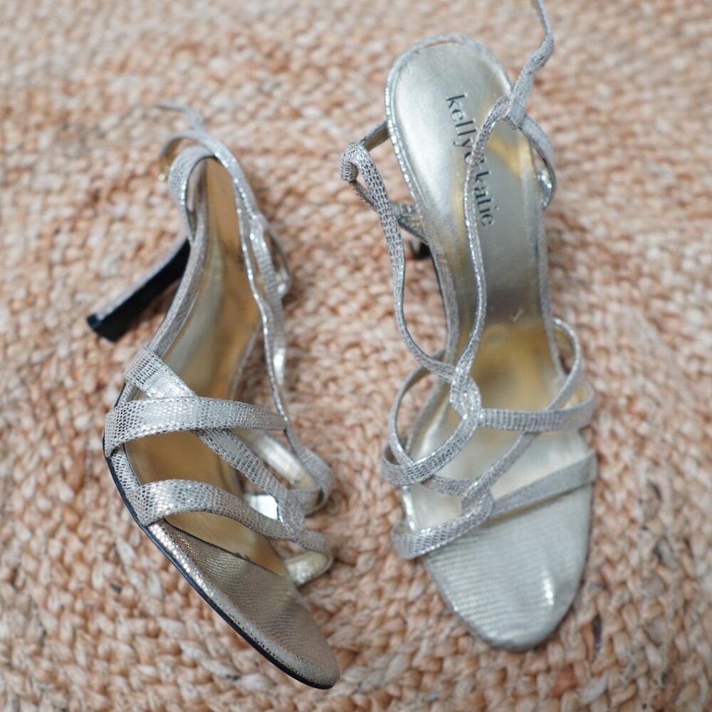 Kelly & Katie Y2K Gold Strappy Heels 8.5